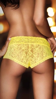 #panties #butt #yellow #sheer