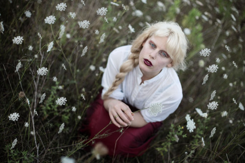 #flower #white #blonde #blood #blueEyes #model #photography...