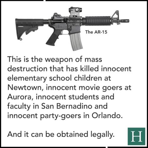 huffingtonpost:  So many lives lost too soon to a single type of weapon that is too easy to obtain.