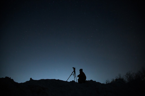 星を撮る。location：キゴ山 on January 26, 2017