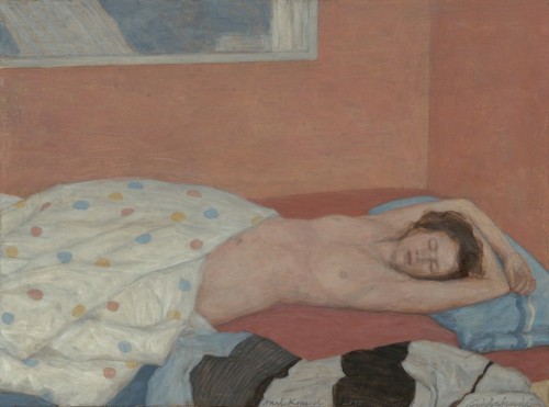 Sleeping  -   Axel Krause,  2015German,b.1958-Oil on canvas , 11 4/5 × 15 7/10 in    30 × 40 cm