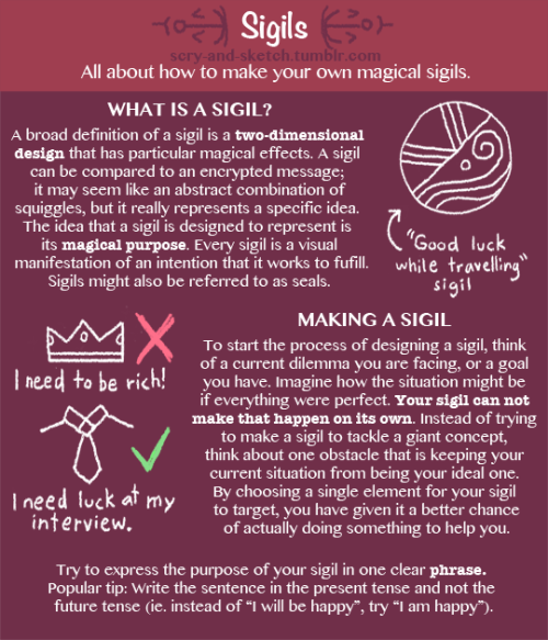 scry-and-sketch:Here’s some advice I had about sigils, a fun and accessible way to make your life mo