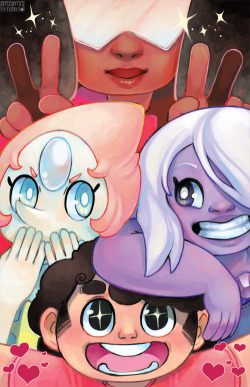 applewaffles:  Steven and the Gems attempting