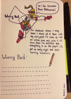 moleskinelovers:  Worry pad always helps! Follow me: http://maggieefung.tumblr.com 