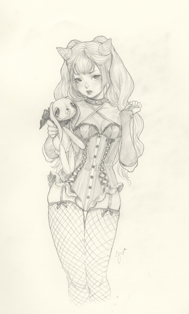 yasahime:  drawings on storenvy 