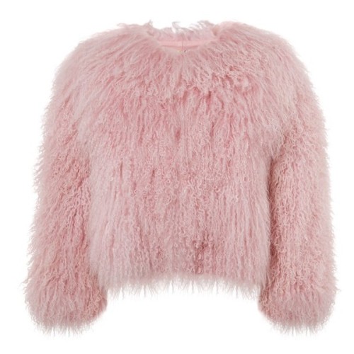 Women&rsquo;s Charlotte Simone &lsquo;Classic Fuzz&rsquo; Genuine Mongolian Lamb Fur Bol