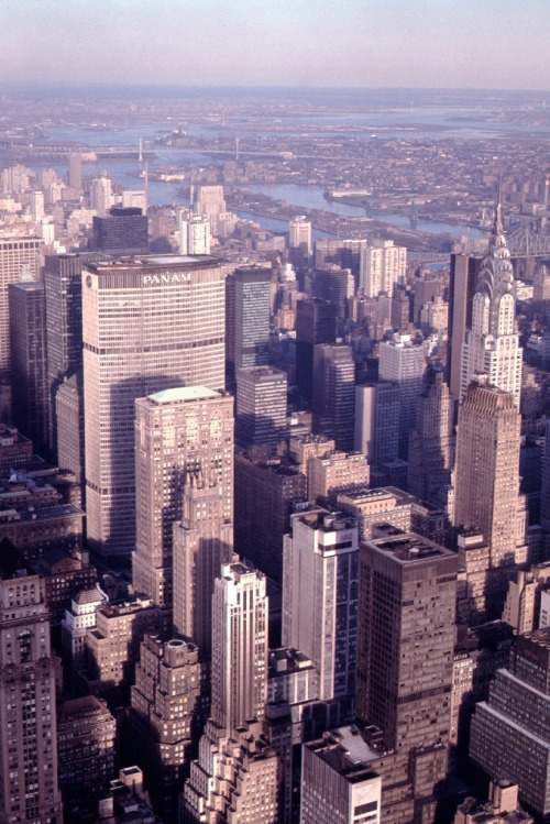 View Northeast Across Park Avenue From Empire State Building, New York, 1972.The Pan Am Building and