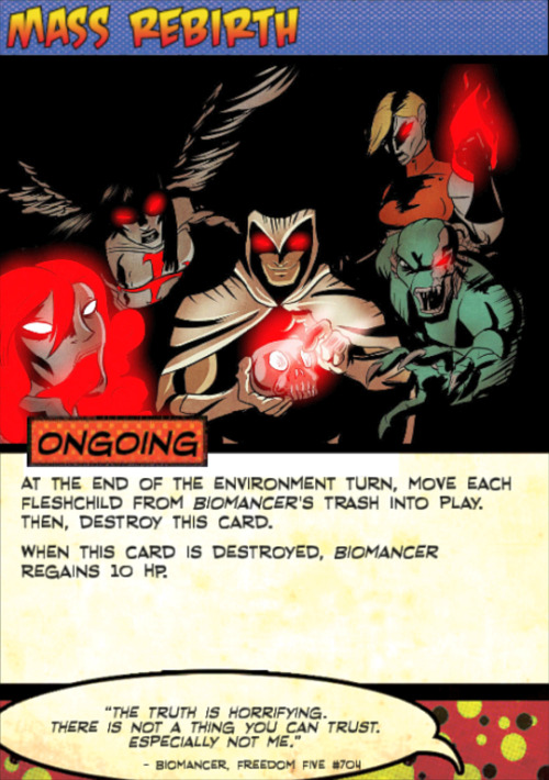 So since it’s October, I think I’ll post about Biomancer who’s one of my favorite villains in Sentin