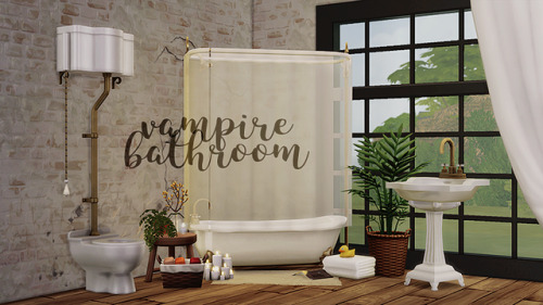 simsinwonderland: (not so) Vampire bathroom.I always loved the bathroom items that came with the Vam