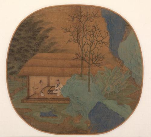 Conversation in a Thatched Hut, late 1200s, Cleveland Museum of Art: Chinese ArtSize: Overall: 26 x 