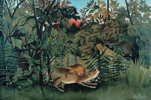 Henri Rousseau, Le Lion, ayant faim, se jette sur l'antilope / The Hungry Lion Throws Itself on the 