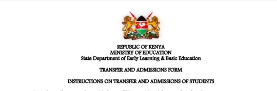 MoE Student Transfer And Admissions Instructions