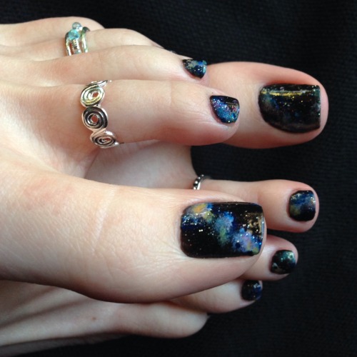 My Galaxy Toes! I actually took a few shots with my &ldquo;good&rdquo; camera, but I like th