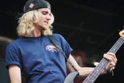 unitethescene:  Cameron Adler of Tonight Alive at Van’s Warped Tour in Columbia, MD. July 10, 2013. © Photo by Bailey Munson.