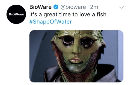 stubborndodecahedron: i-am-shepard-commander: Bioware, plz.  he is a lizard, bioware. you know, the one you killed with water on the lungs. the lung water. the not being able to breath the moist. 