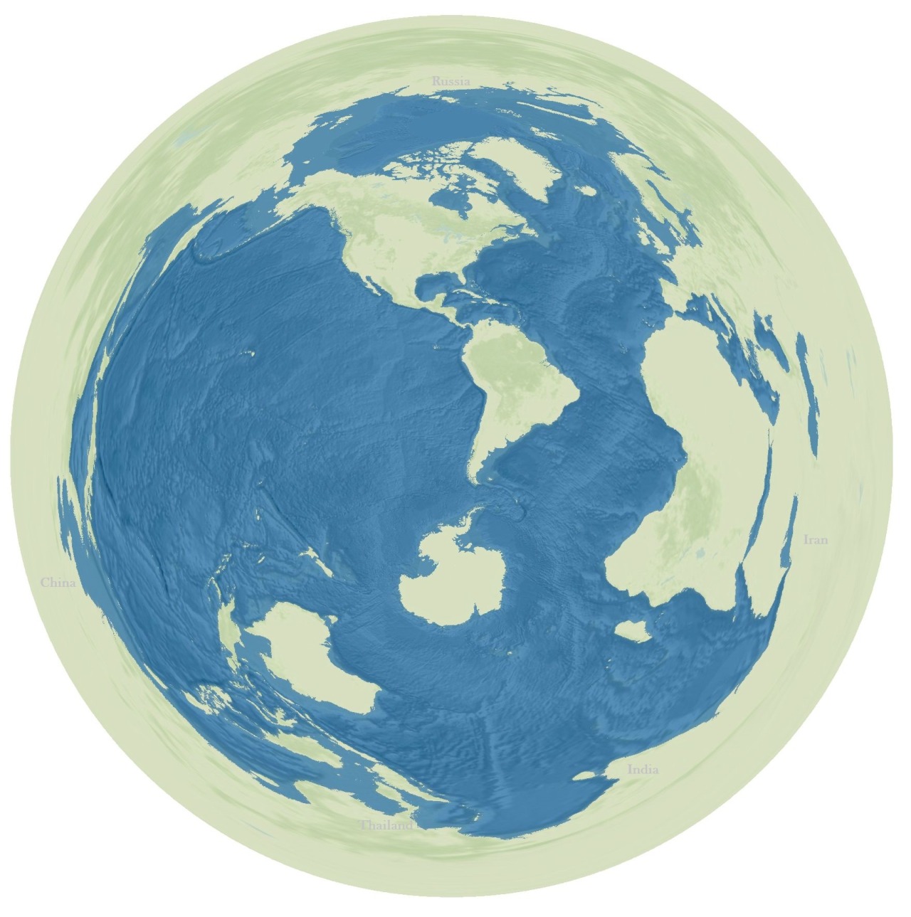 Distorted Map Projection Showing the Earth’s - Maps on the Web