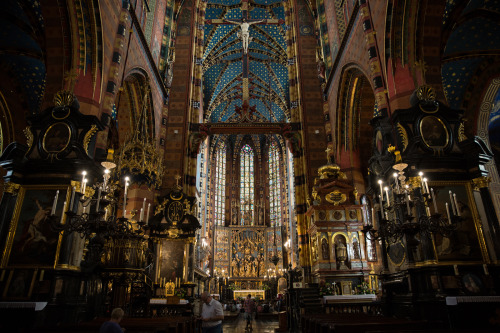 St. Mary’s Church in Krakow Poland, easily one of the most gorgeous Churches I’ve ever seen.Photogra