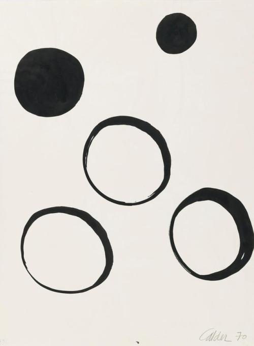 artsyloch: Alexander Calder   executed 1970 gouache and ink on paper  100.00 x 75.00 cm