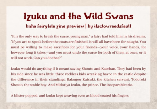 itsclowreedsfault: Here’s a preview of my piece for Once Upon a Quirk, a @bnha-fairytale-