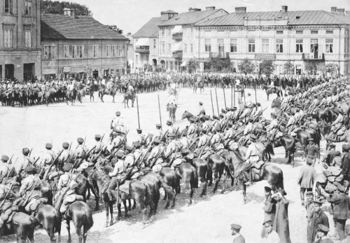 Russian cavalry occupying Warsaw during the January Uprising, 1863-64.