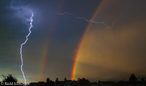 sci-universe:When you combine strikes of electricity with a light spectrum appearing in the sky, you