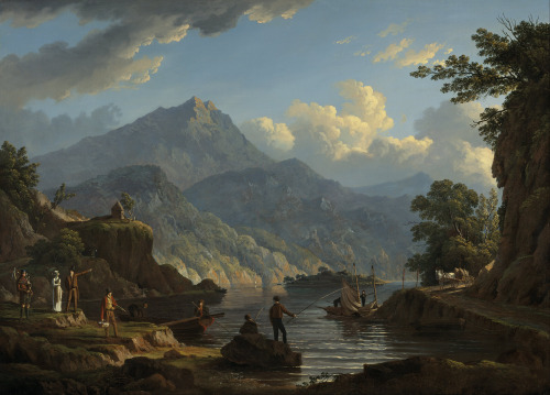 Landscape with Tourists at Loch Katrine, John Knox, 1815