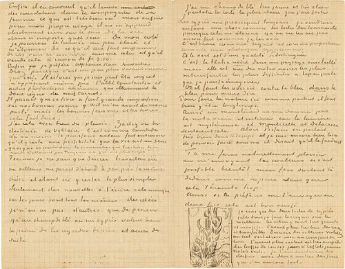 razorshapes:Vincent van Gogh’s LettersTranslated extracts from the letters:Small pear tree in blosso