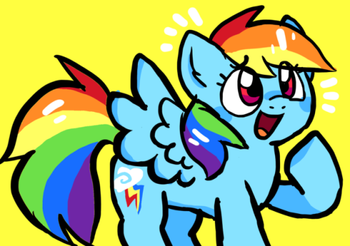 raychus:a little doodle i did of rainbow dash! (honestly this drawing is giving me Rainbow Dash Pres