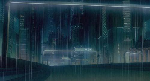 BACKGROUNDS FROM “GHOST IN THE SHELL” (1995)DIRECTED BY MAMORU OSHIIBASED ON THE MANGA B