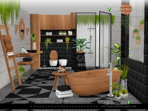 Naturalis Bathroom By SIMcredible!designs | Available at TSR. Now you can decorate your entire sims 