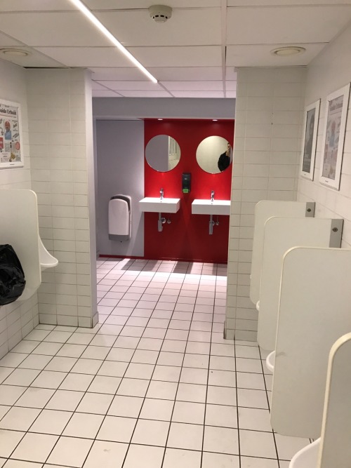 Ground floor restrooms at Kinepolis movie complex in Brussels. €0.40 entrance but you get a €0.50 di