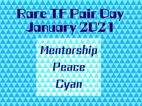 Prompt reminder for January 14th’s Rare TF Pair Day! Our prompts for this instance of the even