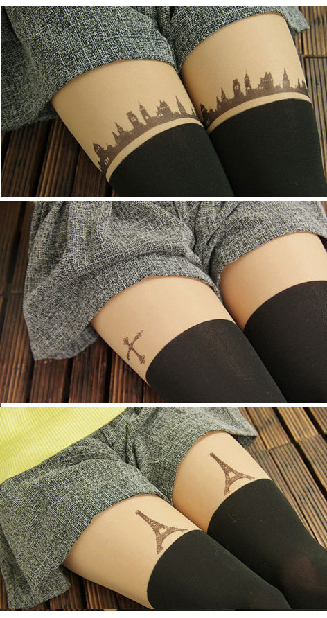 anxietypizza:  new post on Pizza-Kei Cute about fake thigh high tights! forgot to