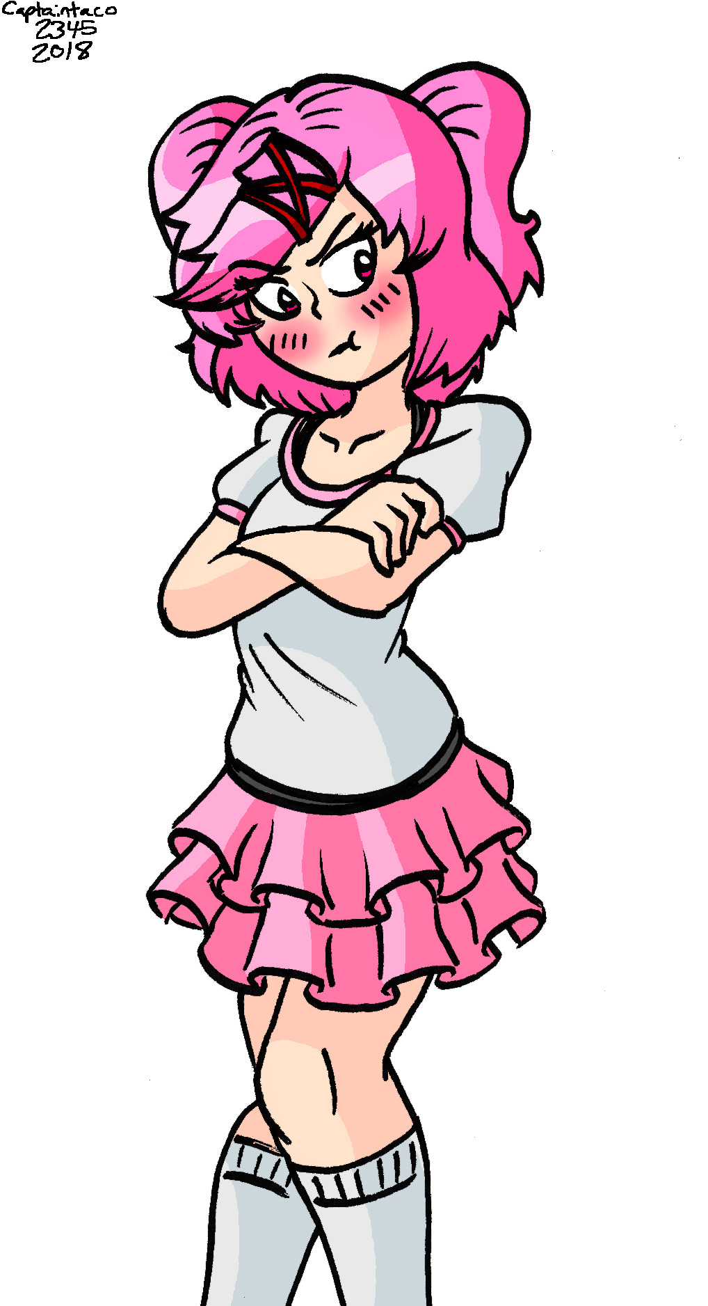 Natsuki from Doki Doki Literature Club. Her hair is adorable. 