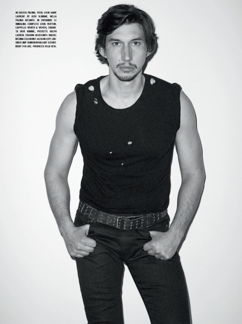 edenliaothewomb:Adam Driver, photographed by Terry Richardson for L’Uomo Vogue, Jan 2016.