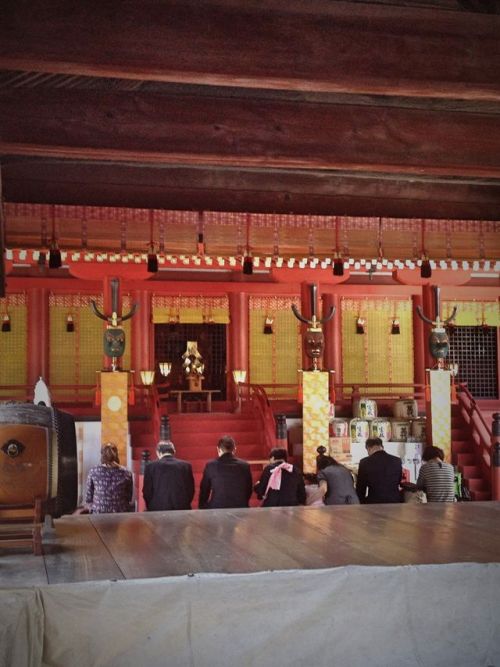 Hakozaki-gu Fukuoka, Japan A family came for shinto ceremony &ldquo;Miyamairi&rdquo; It is f