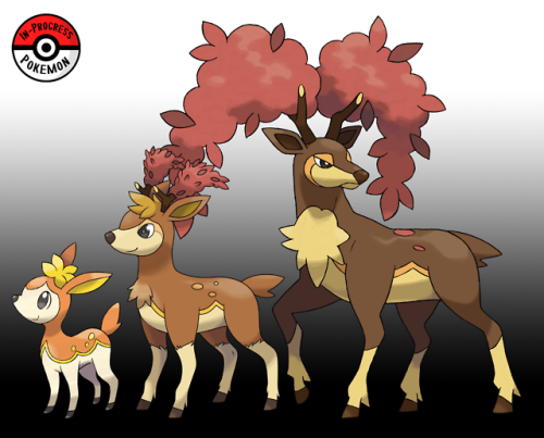 inprogresspokemon: #585.5 - Deerling possess sensitive fur, which changes color and scent according 