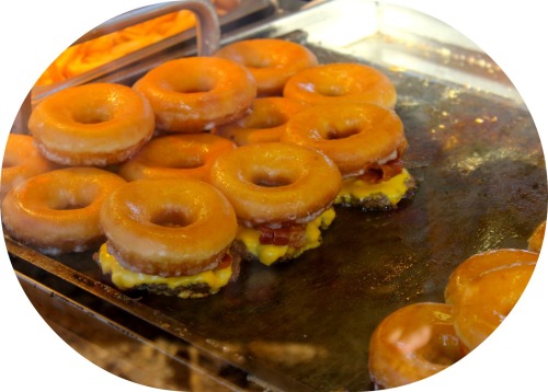 death by way of donut burger. 