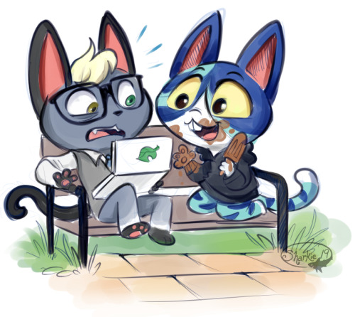 Some more animal crossing doodles.  I was not expecting to like Bella so much, but she really cracks