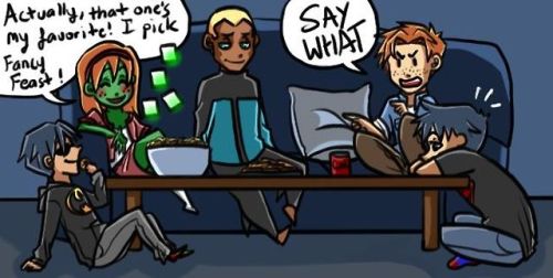 dapandabanda:In which Wally is insensitive and M’gann is not.For sorceressassassin who requested a Y