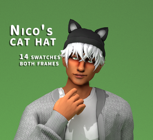 low effort preview, sorry lmao just a little hat i made for my OC Nico (the model lol) that i though