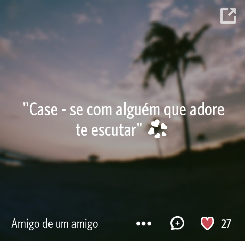 O amor é o elo que nos une.