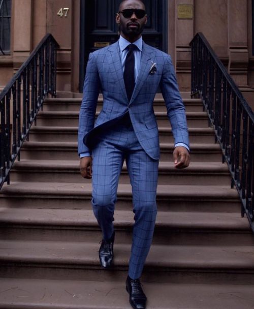 everybodylovessuits:
“ Light blue window panel suit is rare as anything but looks pretty great
”