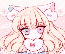 heart-puff:  Heartpuff sketch~&lt;3 Still trying to design her outfit &gt;w&lt;b 