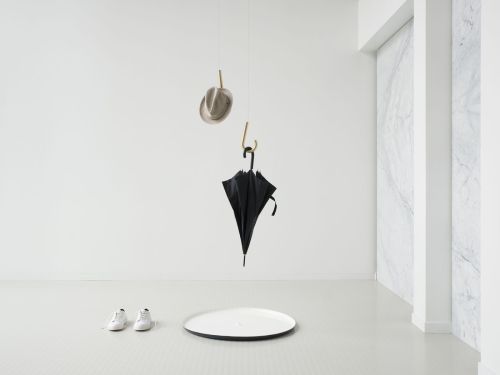 Welcome Home Hanger by Jean-François D’OrThis coat hanger gives the umbrella handl