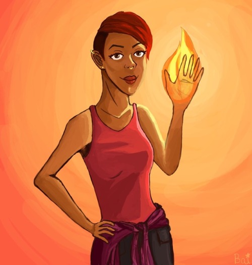 floralpearls:aubrey…..my favorite bisexual mess[image description: a drawing of Aubrey from the wais