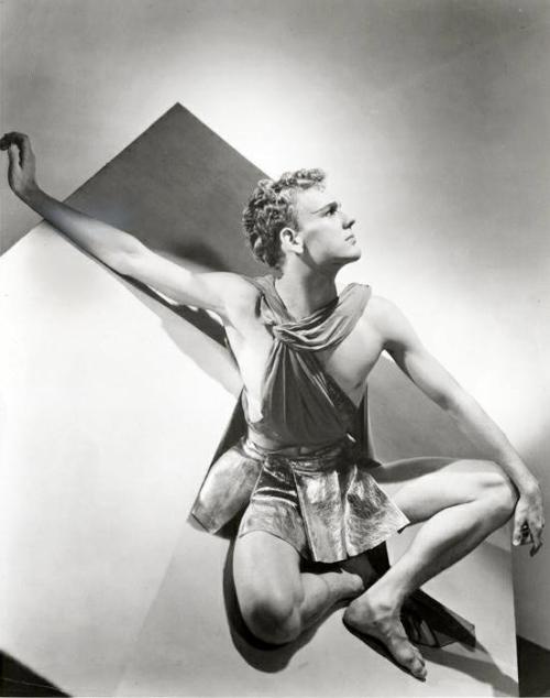wehadfacesthen:Dancer Lew Christensen in a 1937 photo by George Platt Lynes. He is in costume for th