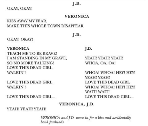 heatherheatherheatherandmaiya: 80-lines-of-virgil: The Highschool Heathers Dead Girl Walking is&hell