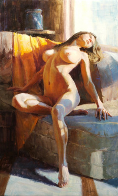 ewallisartist:  Lazy Sunday 40x24 o/c, Eric Wallis 2009 