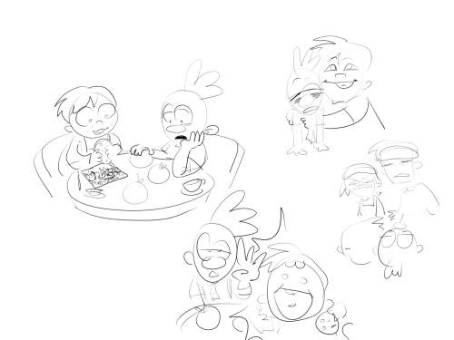 Ben and Frisbee are learning the numbers in this picture, but Frisbee has to explain to Ben in the second pic who through mistakes and still don't know how to count. in another picture, a doll tired of everything and Danny and Sarah (who were asleep at the time)